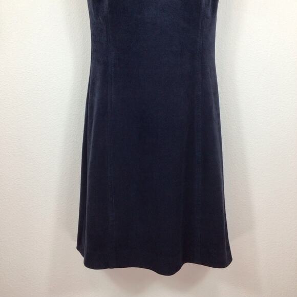 J. McLaughlin Sleeeveless Mock Neck Sheath Dress Navy Blue size XS - Picture 4 of 9